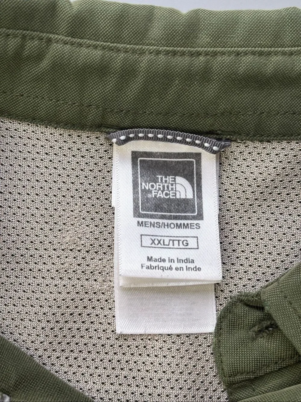 THE NORTH FACE Men’s XXL long sleeve shirt button-Up green hiking outdoors